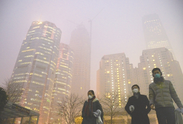 六成城市空气出现不同程度污染 多地首发红色警报